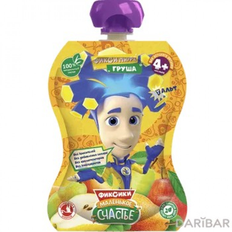 Маленькое счастье пюре фиксики 85 мл/груша/