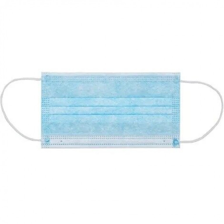 Маска медицинская 3-х-слойная №1/голубые/
