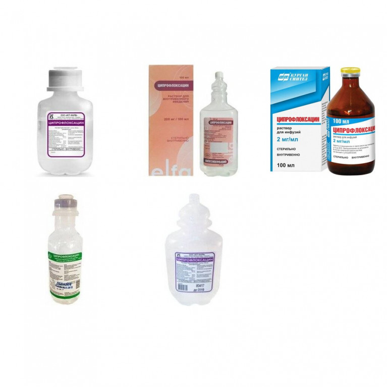 Ципрофлоксацин раствор для инфузий 2 мг/мл флакон 100 мл 