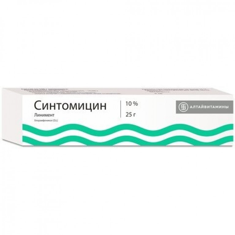 Синтомицин линимент 10% туба 25 г