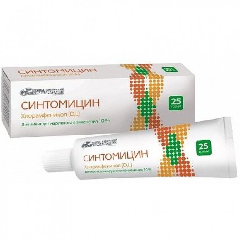Синтомицин линимент 10% туба 25 г