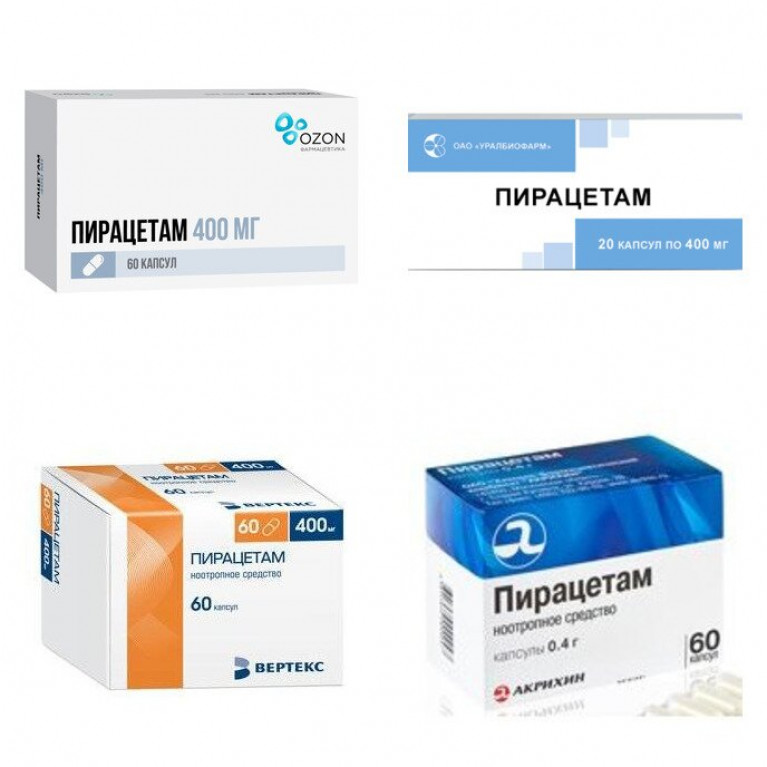 Пирацетам капсулы 400 мг 60 шт