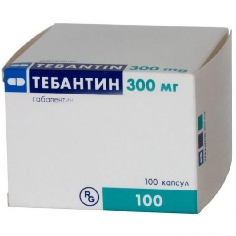 Тебантин капсулы 300 мг 100 шт.