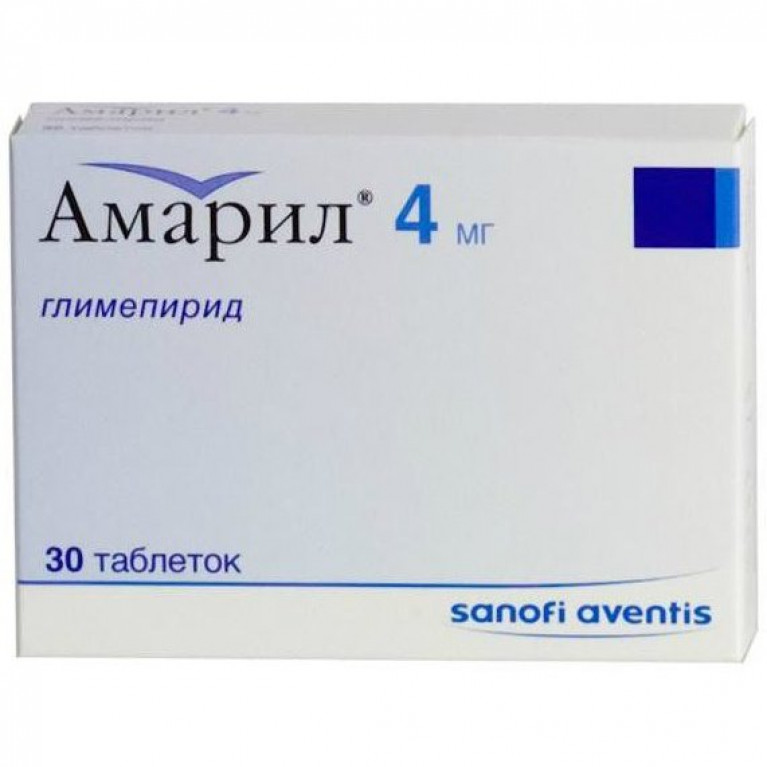 Амарил таблетки 4 мг 30 шт.