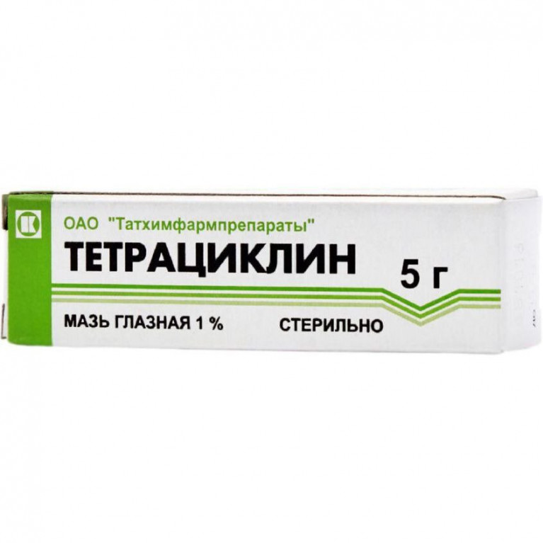 Тетрациклин мазь глазная 1% 5 г туба 