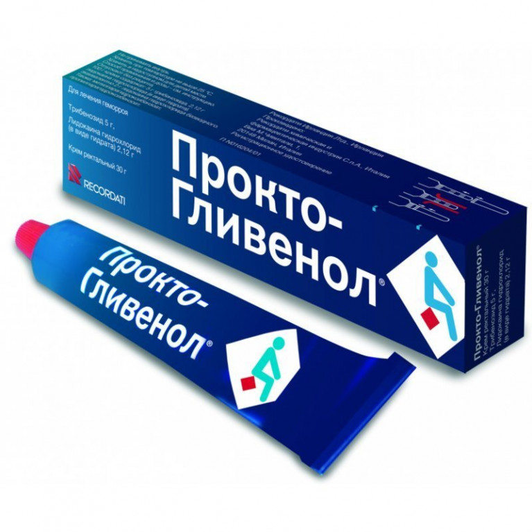 Прокто-гливенол крем ректальный 2% туба 30 г