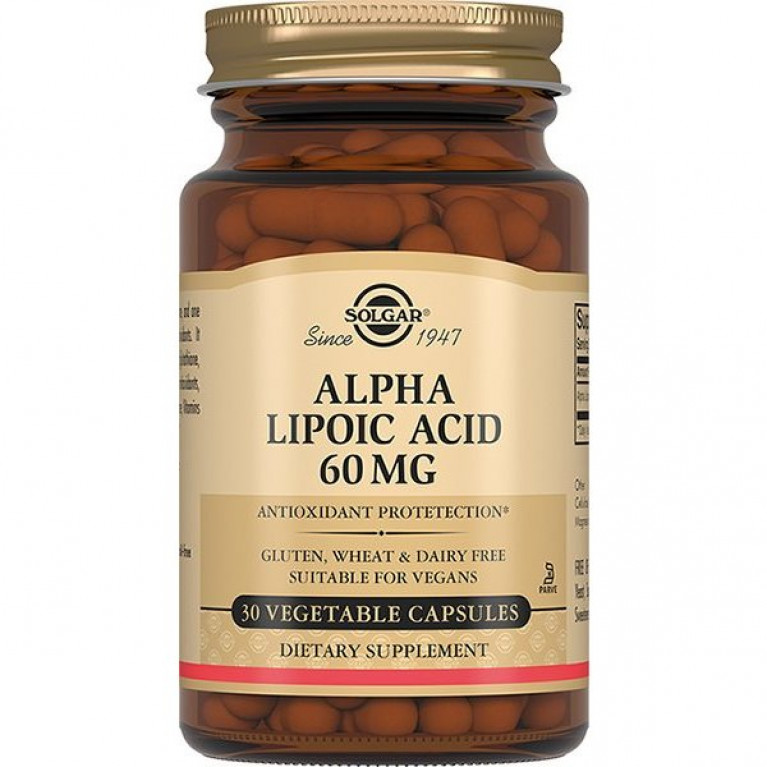 Солгар Альфа-липоевая кислота 60 мг №30