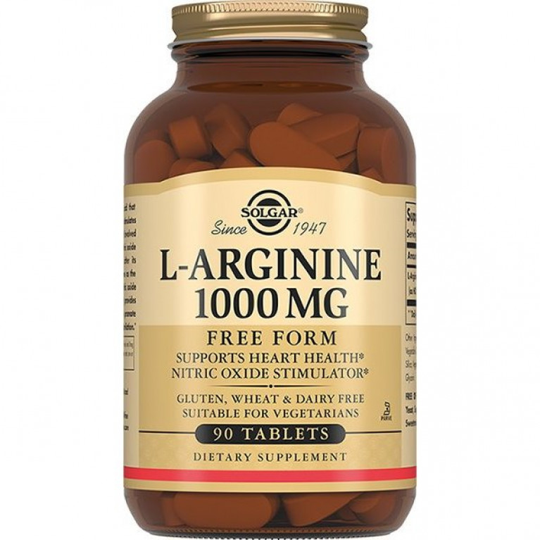 Солгар L-Аргинин таблетки 1000 мг №90 