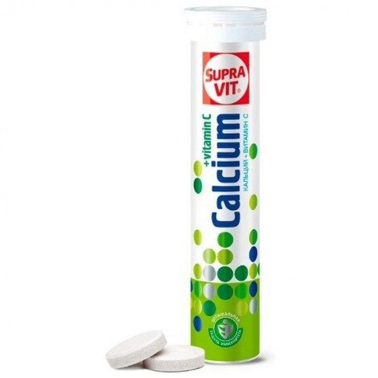 СупраВит Кальций+витамин C таблетки шипучие 20 шт.