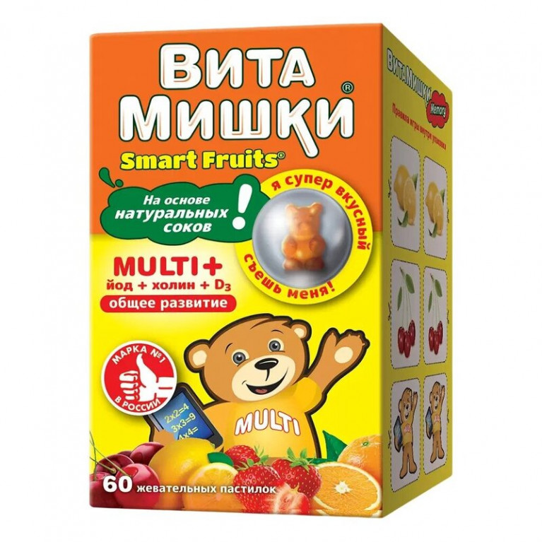 ВитаМишки Мульти+ жевательные пастилки 60 шт/Trolli GmbH/