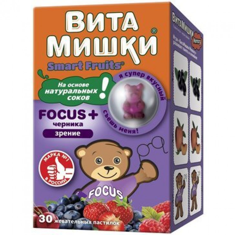 ВитаМишки Фокус+ жевательные пастилки 30 шт/Trolli GmbH/