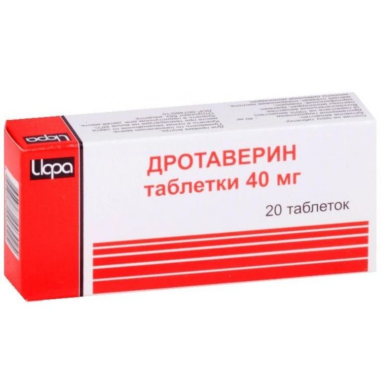 Дротаверин таблетки 40 мг 20 шт/Ирбитский химфармзавод/