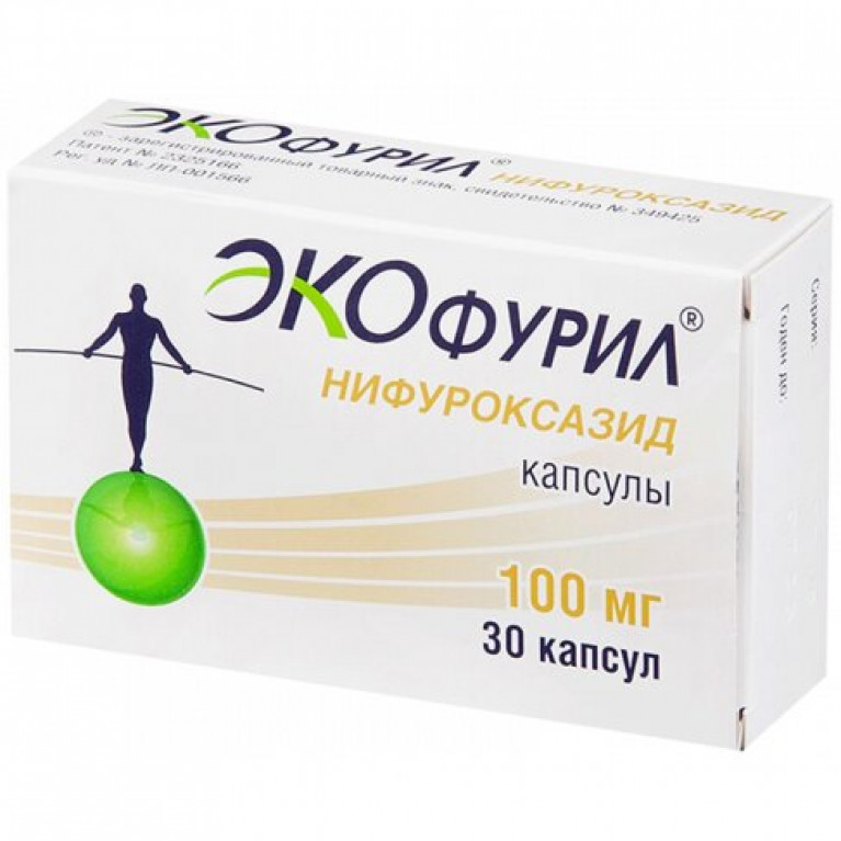 Экофурил капсулы 100 мг 30 шт.