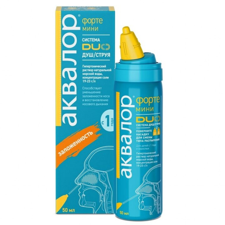 Аквалор форте мини спрей назальный 50 мл