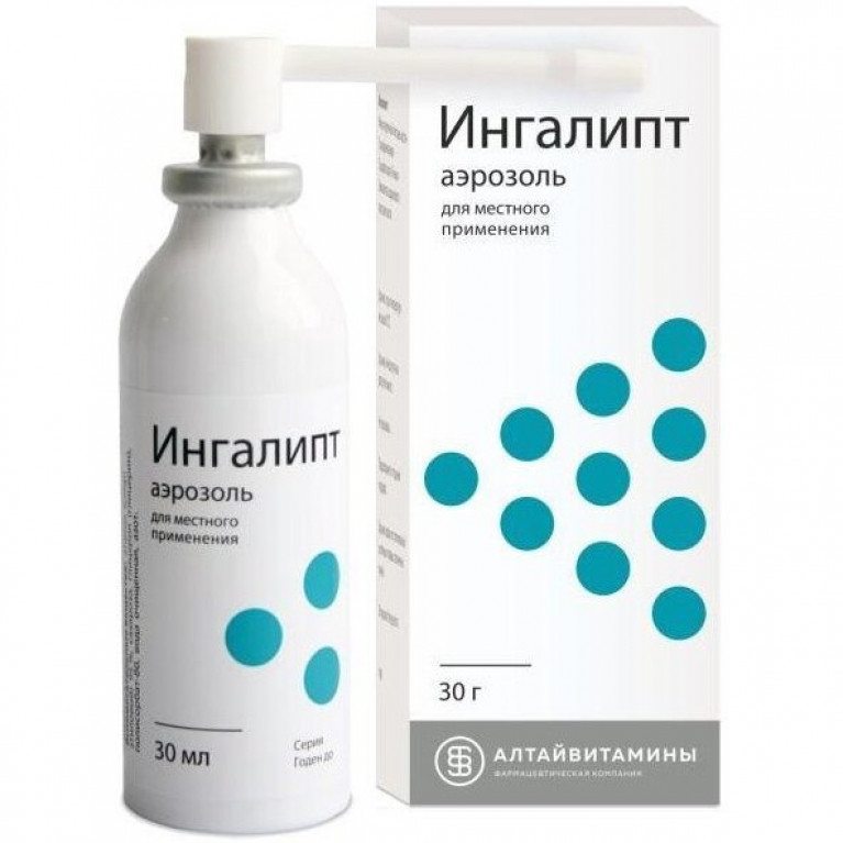 Ингалипт аэрозоль для местного применения флакон 30 мл/Алтайвитамины/