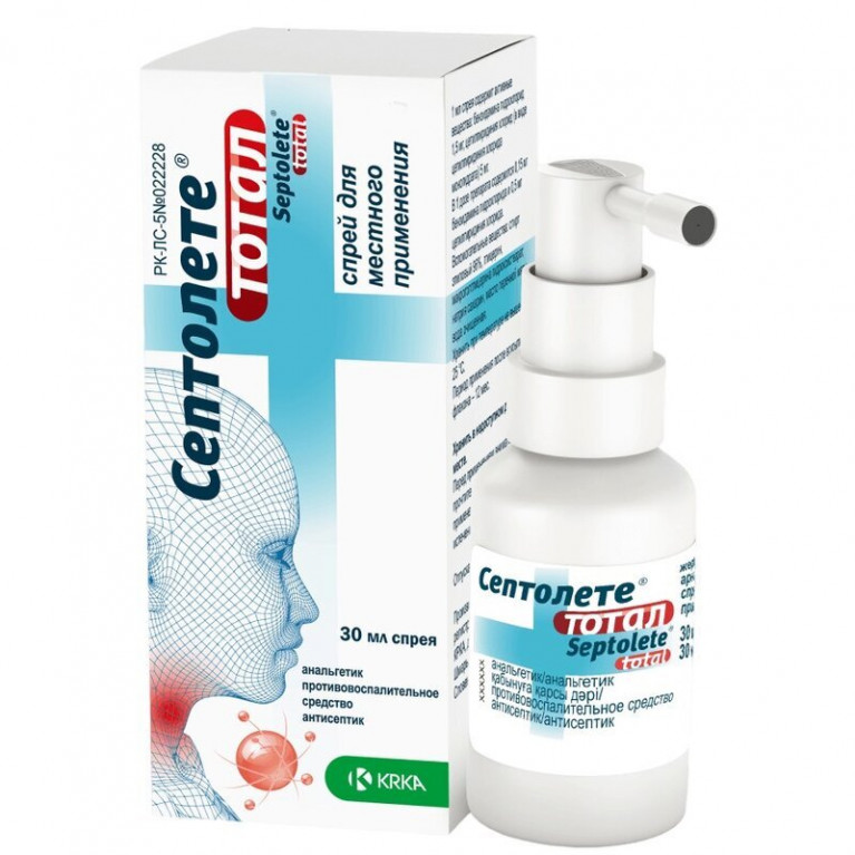 Септолете Тотал спрей для местного применения 30 мл флакон 