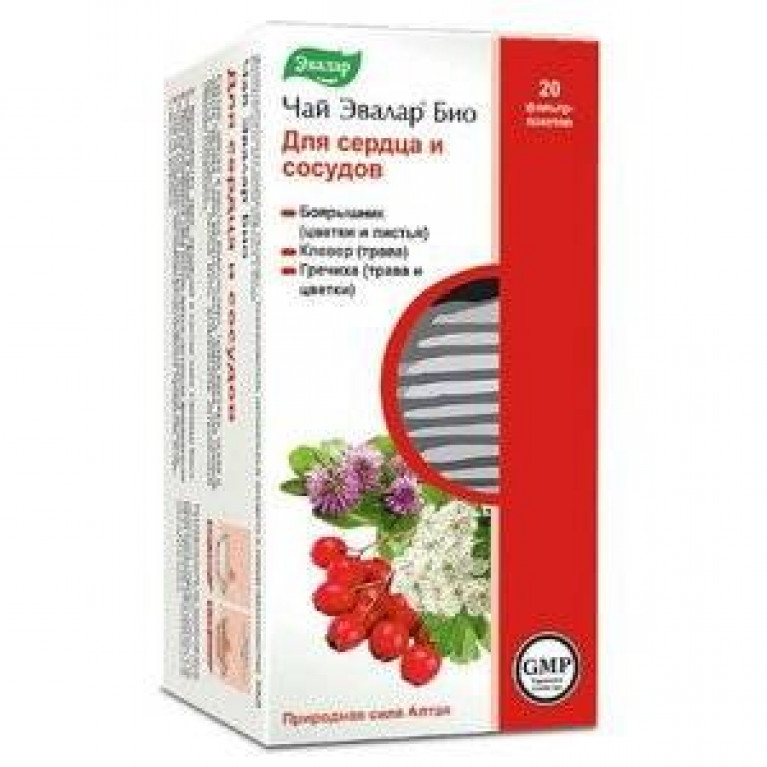 Чай БИО Эвалар для сердца и сосудов фильтр-пакетики №20