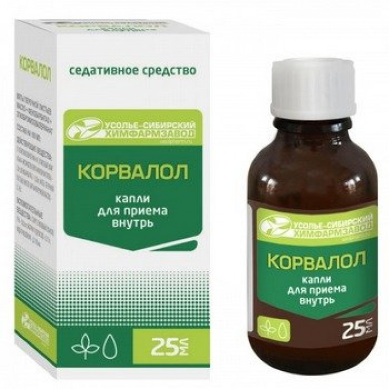 Корвалол капли для приема внутрь флакон 25 мл/Усолье-Сибирский химфармзавод/