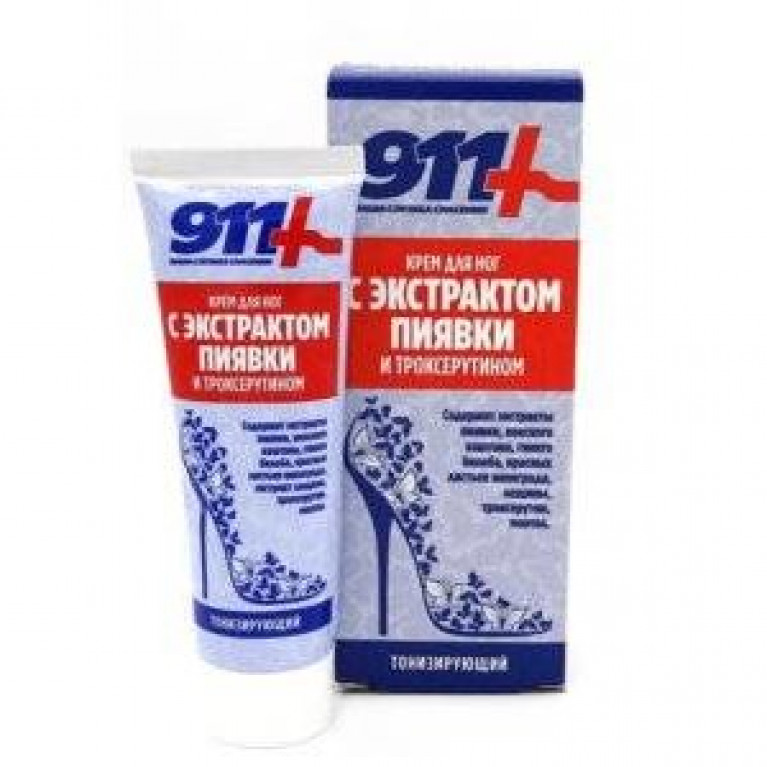 911 С экстрактом пиявки гель-бальзам для ног 100 мл