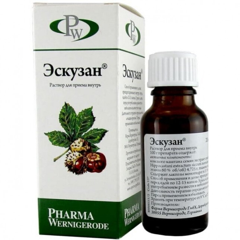 Эскузан раствор для приема внутрь флакон 20 мл