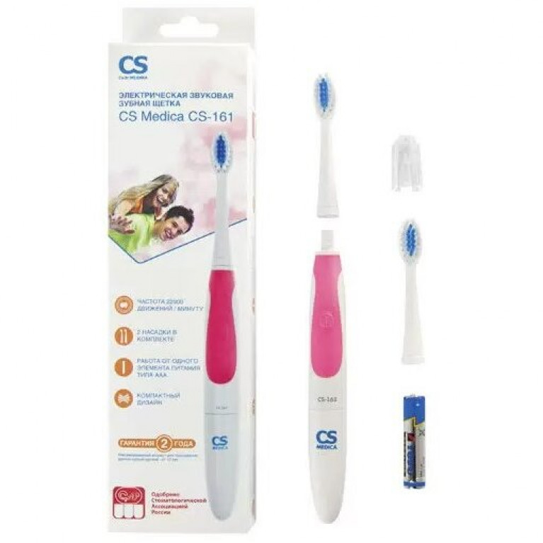 Си Эс Медика электрическая зубная щетка CS-161 розовая