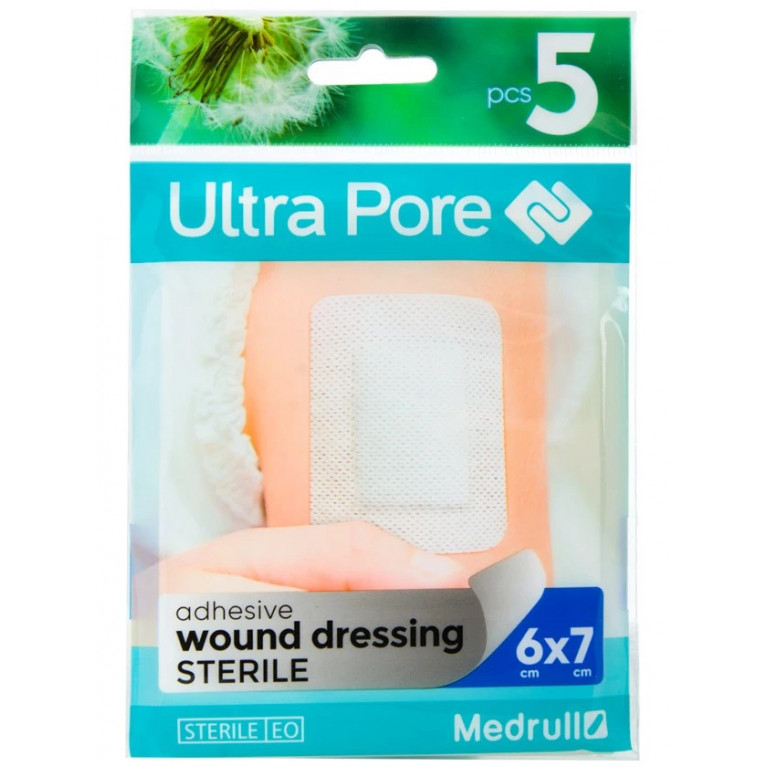 Лейкопластырь Медрулл повязка самоклеющаяся стерильная водонепроницаемая 6*7 см