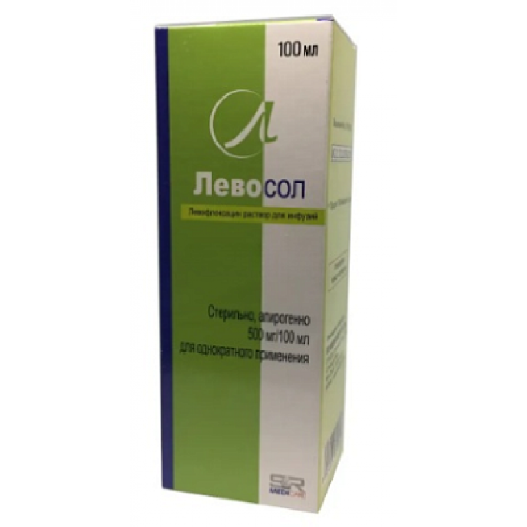 Левосол раствор 500 мг 100 мл