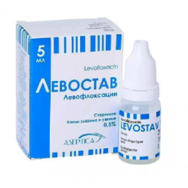 Левостав капли глазные 0,5% 5 мл
