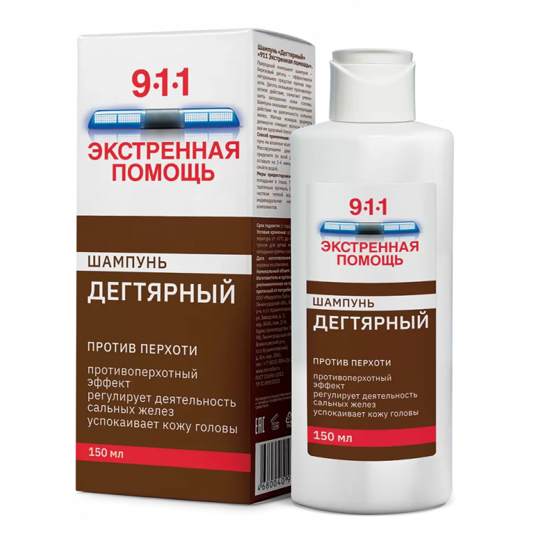 911 Дегтярный шампунь при псориазе 150 мл